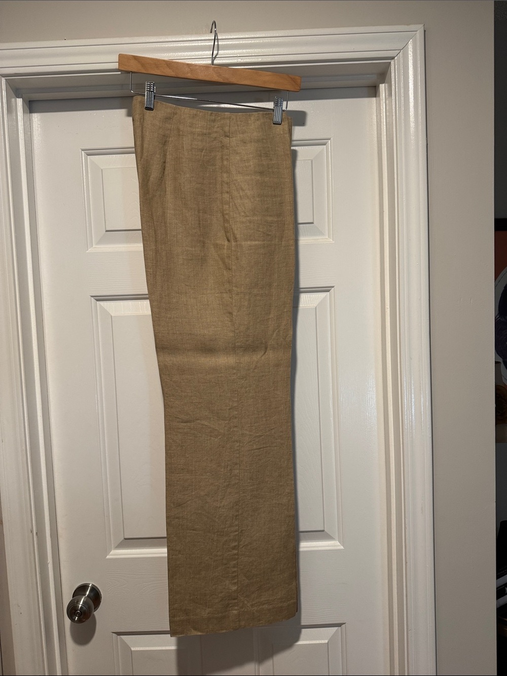 J. Crew Women’s Classic wide-Leg Linen Blend Pants - Tan